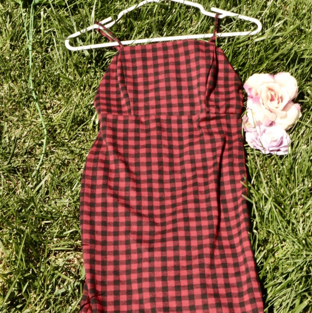 Plaid body con style dress